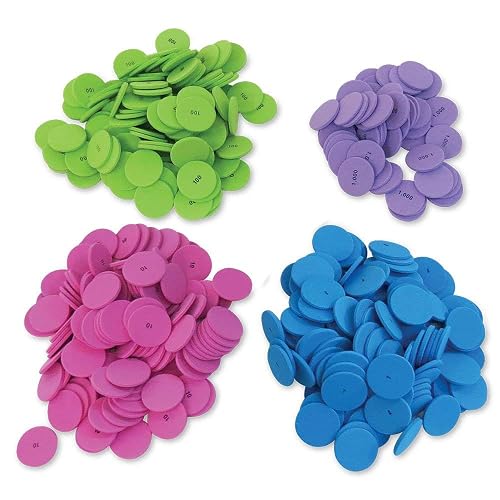 Counting Chips For Math hand2mind Soft Foam Place Value Disks 4 Values, Counting Chips for Kids ...
