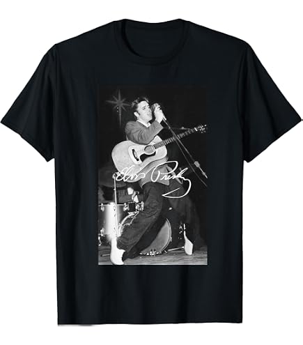 Amazon.com: Elvis Presley Vintage T-Shirt - Classic Fit, Crew Neck