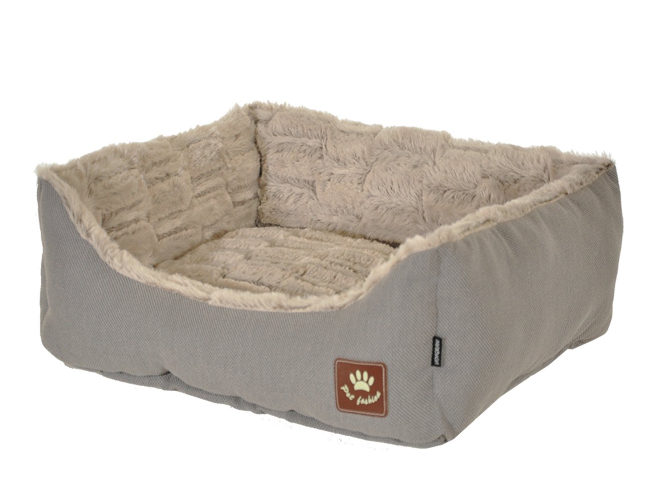 VADIGRAN Asma Dog Bed 45 x 40 cm Taupe/Grey