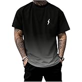 SOLY HUX Men's T-Shirts Ombre Graphic Tees Short Sleeve Crew Neck Summer Shirt Tops