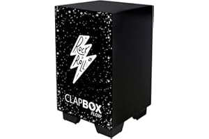 Clapbox Cajon Drum Box Flow Series (H:20" W:12" L:12") - NOT MADE IN CHINA - Three Internal Snares with Bonus Features | Most Popular Cajone Brand Online (Rock & Roll)