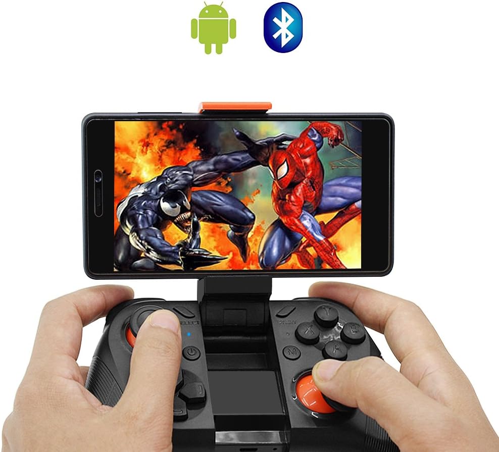 VR Gamepad, Ausun M1 Wireless Bluetooth Game Controller Joypad Joystick for Android Phone Samsung Gear VR, S6, S6 Edge, S7, S7 Edge, Note 5, Nexus, HTC, LG/Tablet PC Games with Clip