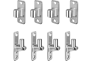 UCDOET 304 Stainless Steel Gate Hinges, Wall Mount Gate Hinge for Farm Gates, Fence Hinges with 5/8'' Heavy Duty Gate Hinge Set Capacity Up to 600lbs (Not Screws)- 4Pack (8pcs)