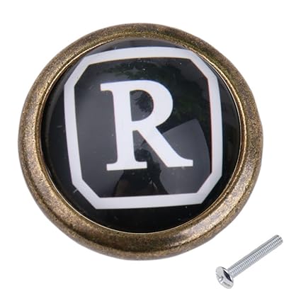ShoppingLane Vintage Cabinet Door Drawer Bin Dresser Handle Pull Knob Hardware Letter R