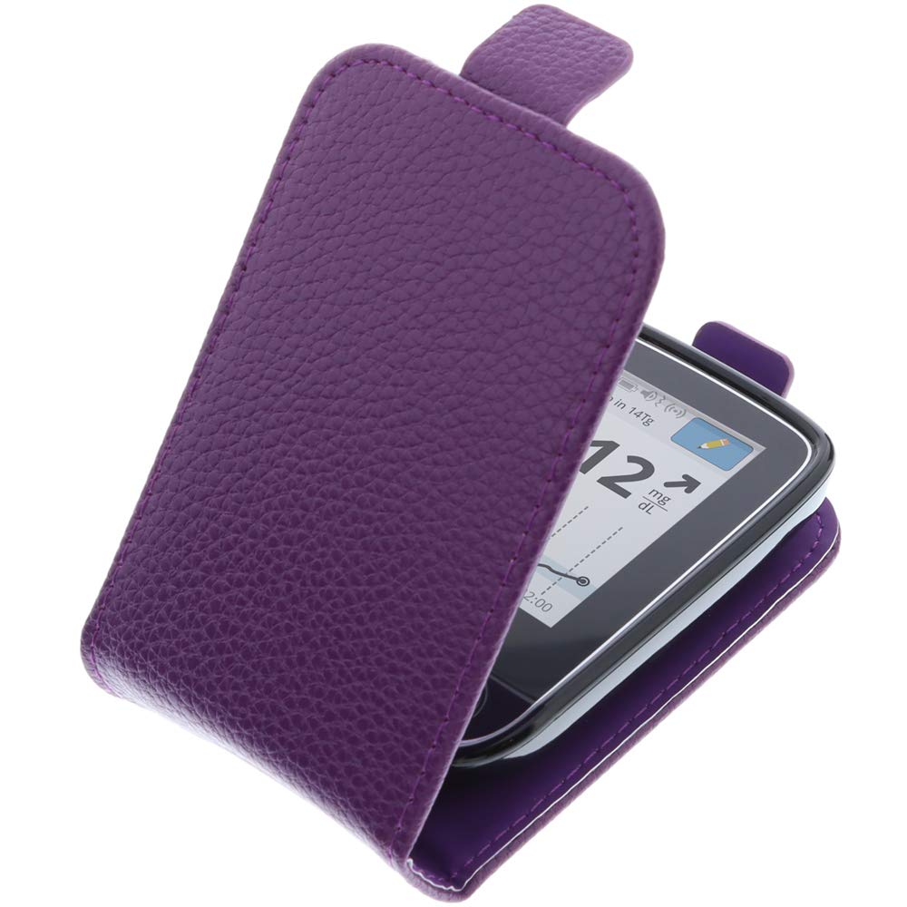 foto-kontor Case compatible with Abbott Freestyle Libre 2 Flip Style purple protection