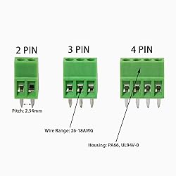 Molence 50PCS 2.54mm 0.1" Pitch PCB Mount Screw
