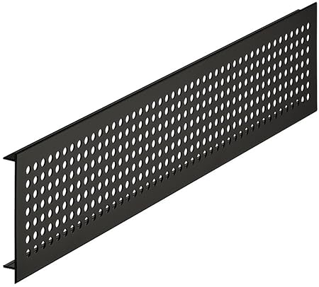 Gedotec Lüftungsgitter Tür-Gitter schwarz Abluftgitter Aluminium | Belüftungsgitter eckig | 500 x 100 mm | Türlüftung mit Run