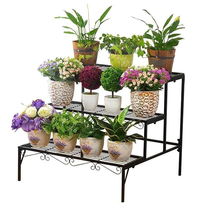 AZHom Soporte De Flores De Hierro Forjado Europeo De Múltiples ...