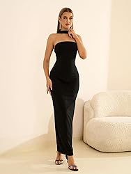 HTZMO Women Elegant Summer Bodycon Maxi Dress