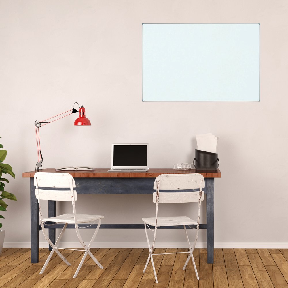 Lockways Magnetic Dry Erase Board, White Board 48 x 36 Inch, Silver Aluminium Frame