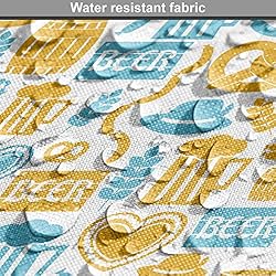 Lunarable Oktoberfest Fabric by The Yard, Beer