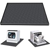 Dishwasher Drain Pan Mat,24''x20'' Dishwasher Drip Tray with Raised Edge,Non-Slip Silicone Dishwashers Drain Pan Floor Mat,Anti-Leakage Dish Washer Tray for Mini Dish Washers(