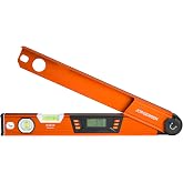 JORGENSEN Digital Angle Finder, Protractor Digital Level | Simple &amp; Compound Miter Cuts;Portable Hanging Hook;Data Hold Function;4 Measurement Units;Easy Unit Switching
