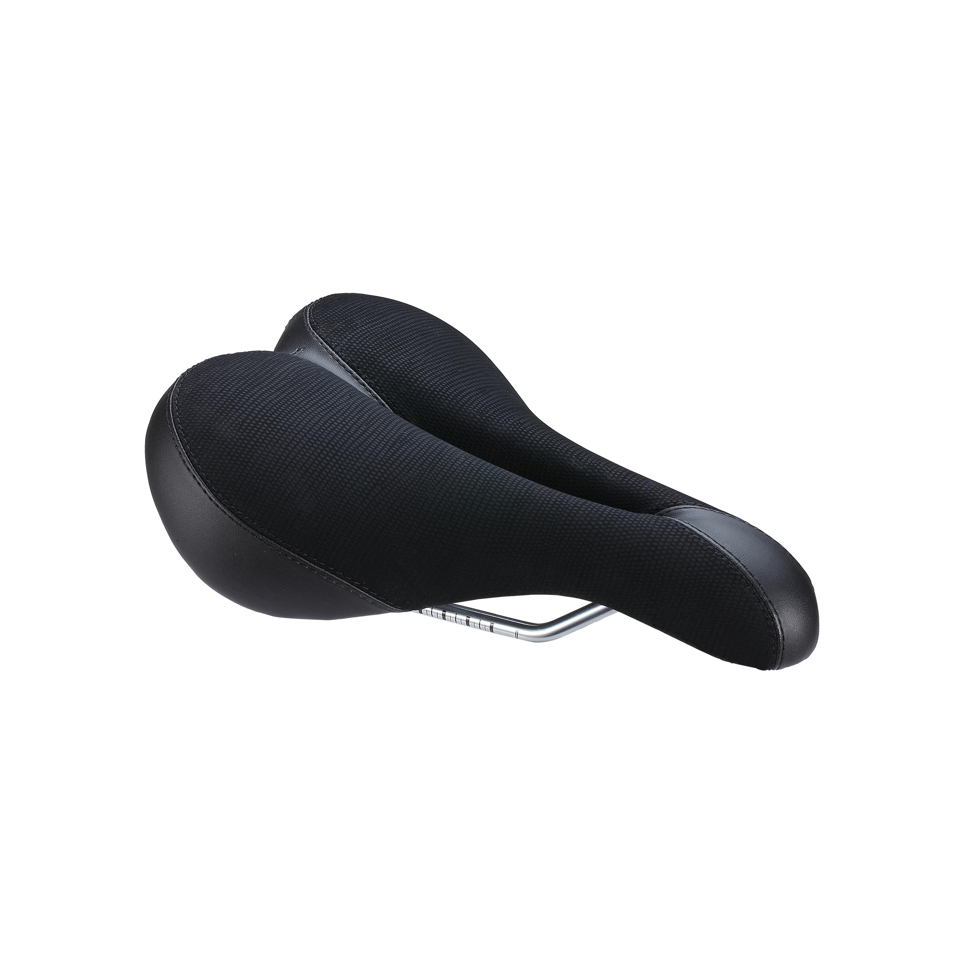 BBB Cycling MultiDensity Bicycle Saddle I Soft Fabric Bike Seat Woman I Sportive Design Bike Saddle With Anatomic Cut-Out I BSD-13, Black