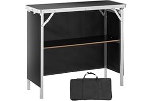 VEVOR Portable Bar Table, 38.39" x 15.16" x 34.25", Display Exhibition Counter Stand Booth Fair, Promotion Retail Table Podiu