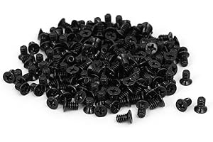 uxcell uxcellComputer PC Case 3.5"" HDD 6#-32 Flat Phillips Head Hard Drive Screw Black 200pcs