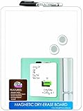 Board Dudes 11" x 14" Plastic Framed Magnetic Dry Erase Board, Includes 1 Marker and Magnet (DDD49)