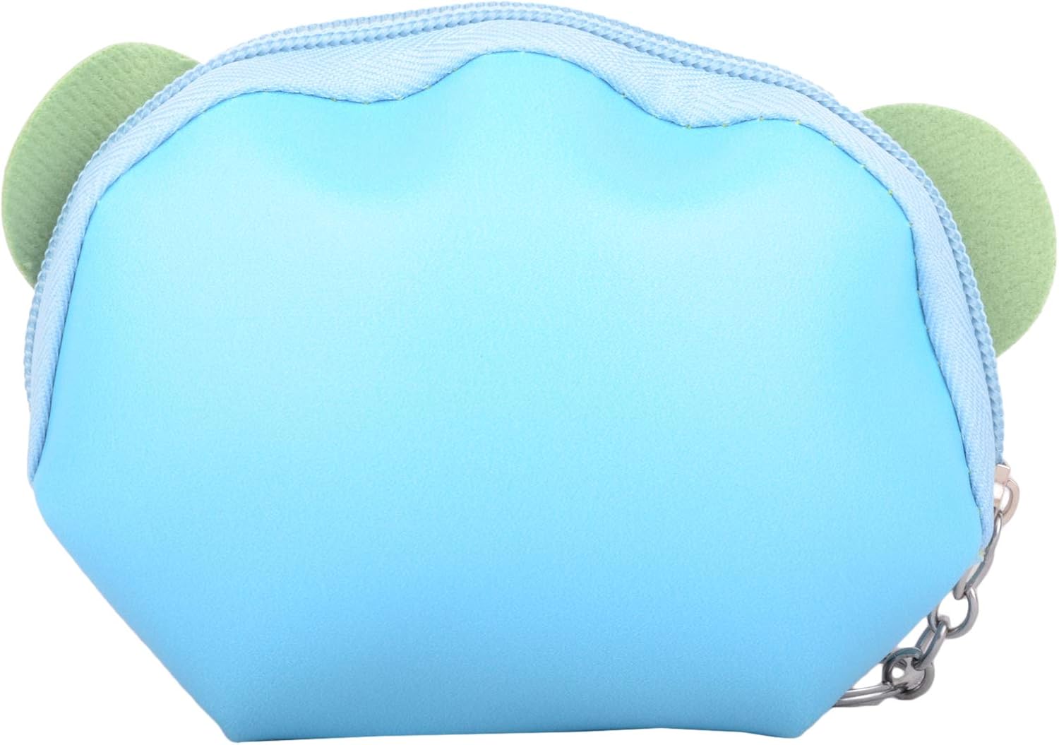 Childrens/Kids/Girls Zip Around Faux Leather Animal Coin Money Holder Purse with Key Ring - Bear - Image 3