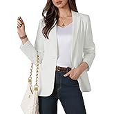 Kelyaa Womens One Button Blazer Casual Open Front Long Sleeve Suit Jackets Business Work Office Blazers