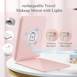 FUNTOUCH Rechargeable Travel Makeup Mirror with 72