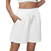 Quenteen Women's Sweat Shorts Bermuda Long Shorts Athletic Casual Loose Shorts (Available in Plus Size)