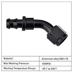 EVIL ENERGY 6AN 90 Degree Push Lock Hose Fitting