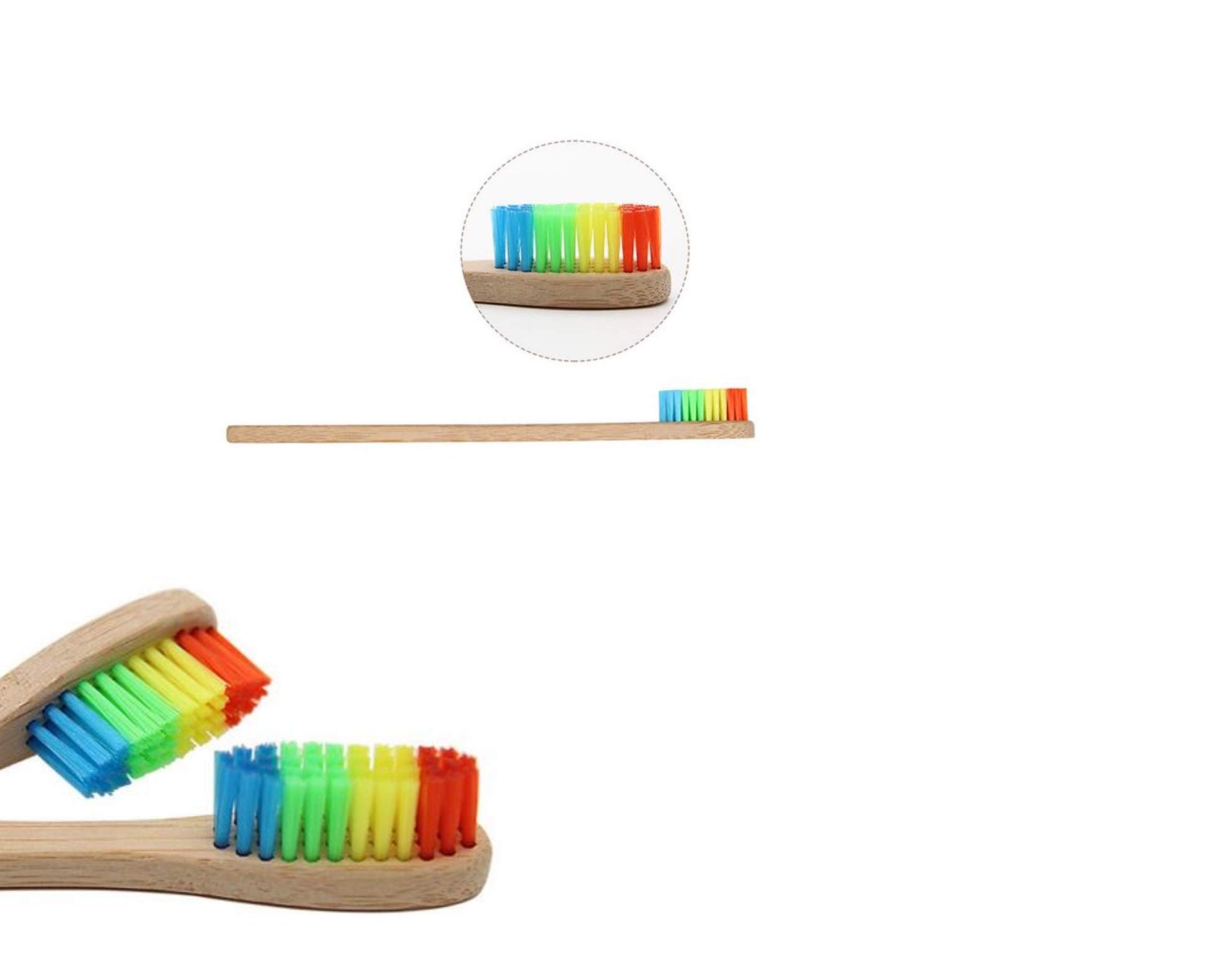 Bamboo Toothbrush,Bamboo Toothbrush for Kids,Men and Women of All Ages,Biodegradable Tooth Brush | Sensitive Teeth Bamboo Brush with Ergonomic Handle and Soft Nylon Bristles | by Noondl