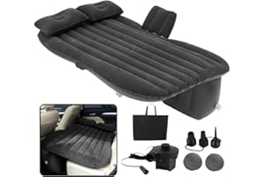 VaygWay Truck and Car Air Mattress – Backseat Air Bed with Pump Kit for Car –Portable Back Seat Travel Mattress – Camping Vacation Blow up Bed Cushion - Sleeping Pad with 2 Pillows - Universal Fit