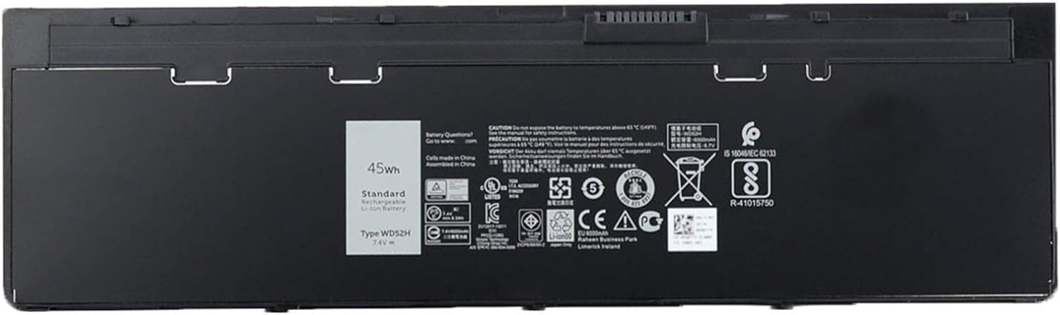 Dentsing 7.4V 45Wh/6000mAh WD52H Laptop Battery Compatible with Dell Latitude 12 7000 E7240 E7250 E7270 Series Notebook F3G33 VFV59 KWFFN J31N7 451-BBFW 451-BBFX GVD76 HJ8KP NCVF0