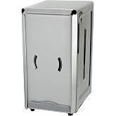 Winco Napkin Dispenser, 3-1/2-Inch by 7-Inch, Stainless Steel | Full-size napkin compatible, Rubber feet, Countertop and tabletop dispensing for restaurants and self-service areas