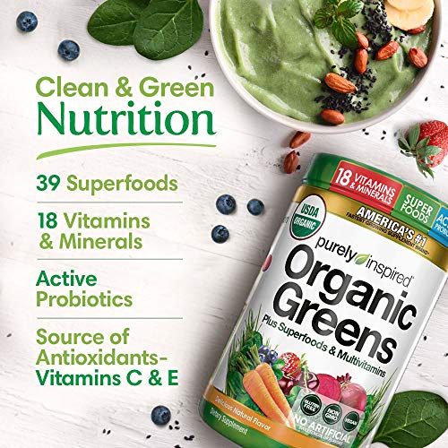 Greens Powder Smoothie Mix Purely Inspired Organic Greens Powder
