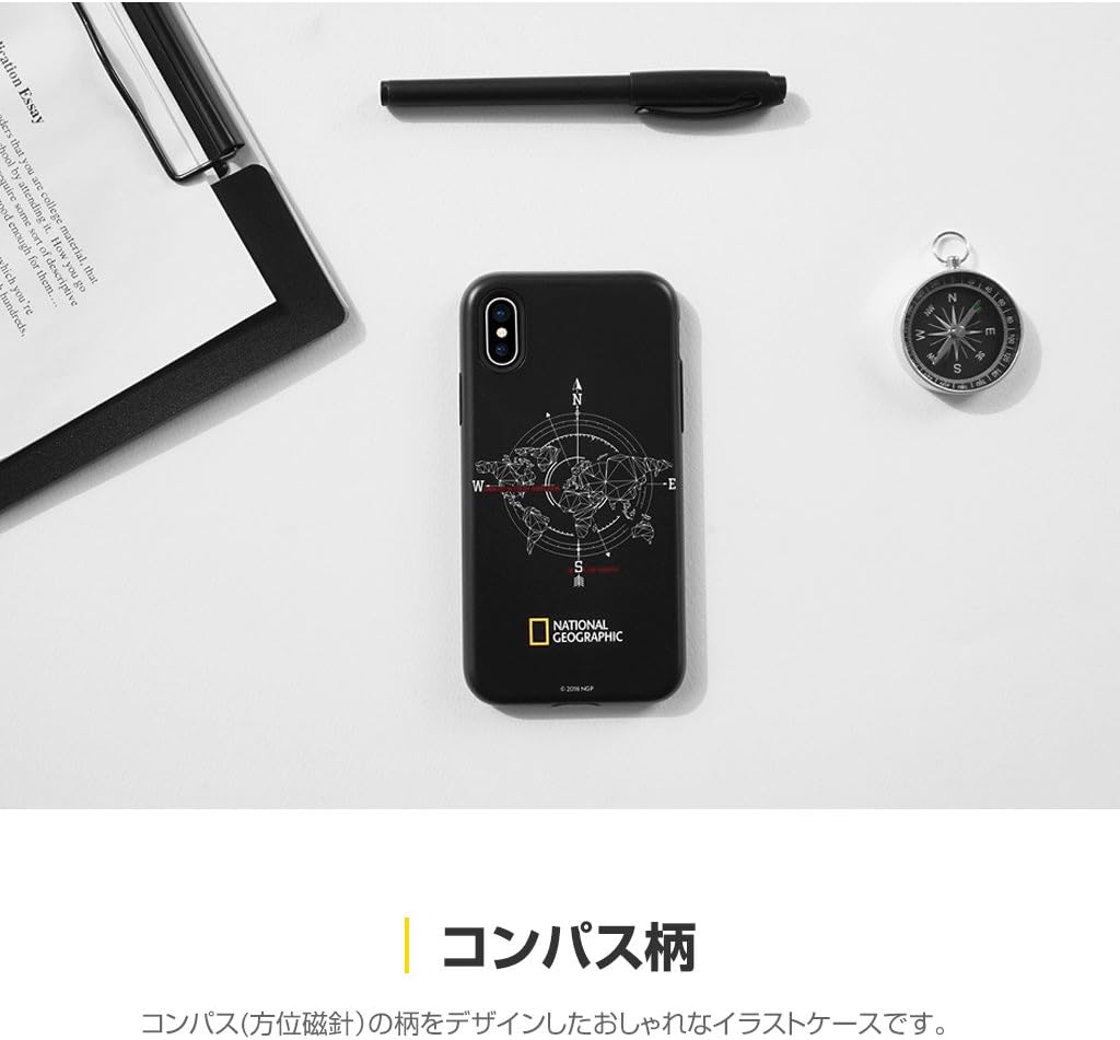 Amazon Co Jp National Geographic Ngi61 Iphone Xr Case Compass Case Double Protection Black 6 1 Inches Iphone Cover Nashogio Wireless Charging Compatible Electronics