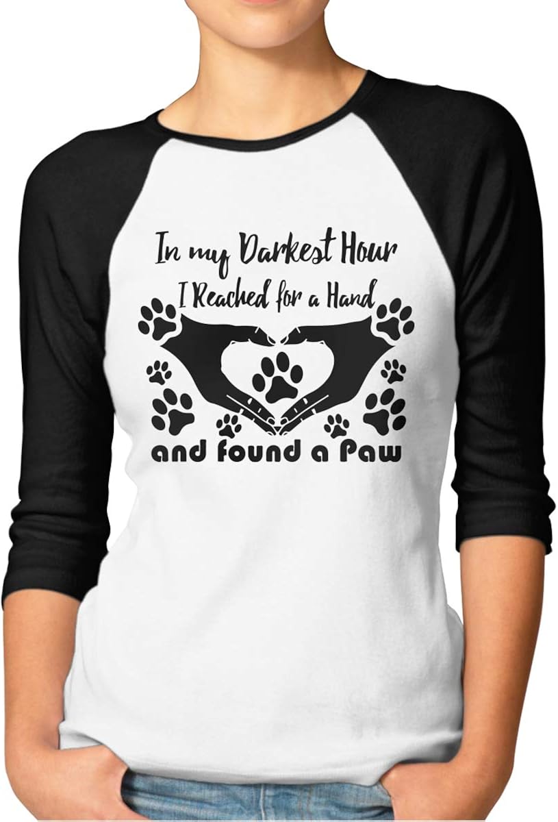 Women Animal Rescue Adopt Foster Save Dogs Cats Cotton Crew Neck 3/4