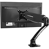 FLEXIMOUNTS M01 LCD arm Desk Monitor Mount for 10''-24'' Computer Monitor Deluxe w/ Gas Spring arm,With Clamp or Grommet Desktop Support