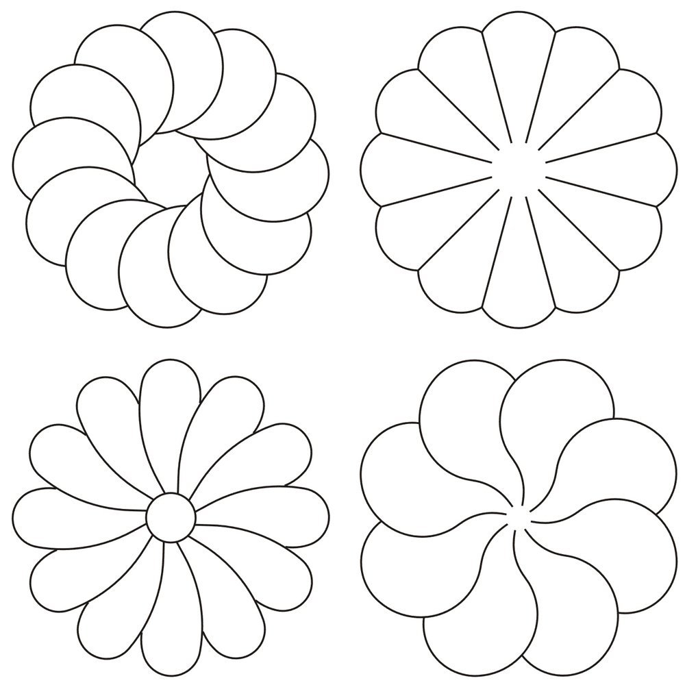 Quilting Creations Quilting Stencil Set Four-5" Motifs,