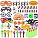 Baztoy Halloween Toys 110 pcs Kids Party Favors, Fun Gifts Fake Bugs Bat Rings Joke Toys Assortment, Bulk Decoration Kits, Theme Party Supplies, Teachers Rewards, Halloween Prizes, Goodie Bags