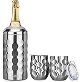 Wine Chiller Single Bottle With 2 Stainless Steel Wine Cup Iceless Cooler insulated Keep Wine Cold up to 6 Hours Fits Most Wine Bottles Gift for Wine Lovers Rapid and Portable(1bottle+2cup)