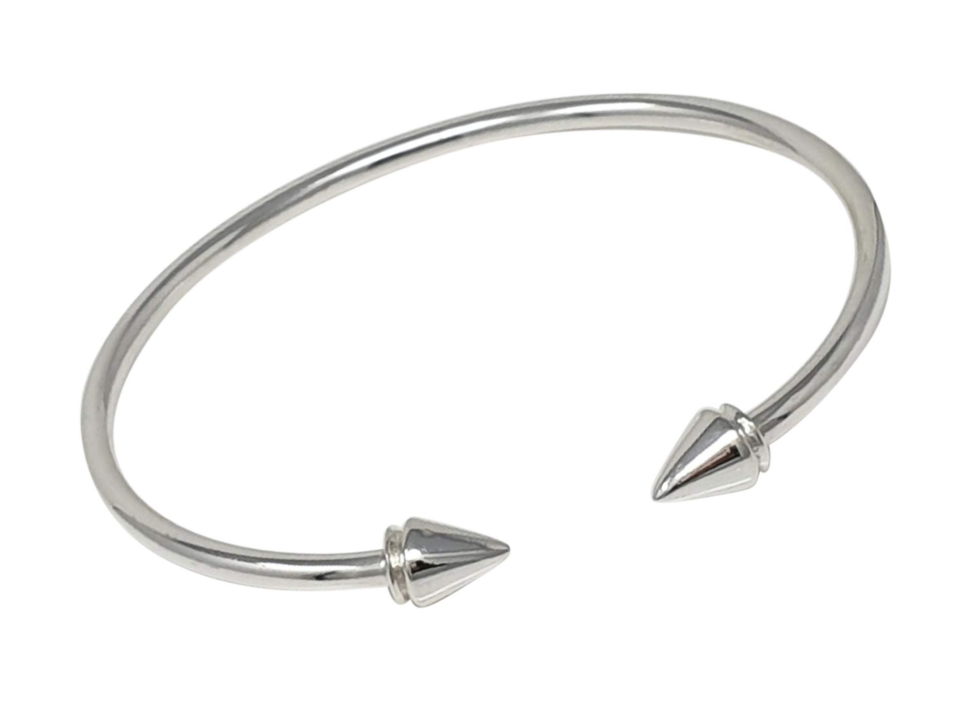 Treasure Bay Mens, Womens Solid 925 Sterling Silver Bangle Bracelet