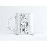 FundingCharlee Best Nani Ever Coffee Mug - Font Rae Dunn Inspired Style Father's DayMother's Day Family For Birthday Present The 11oz, White (KMB2PG8Y8O-11oz)