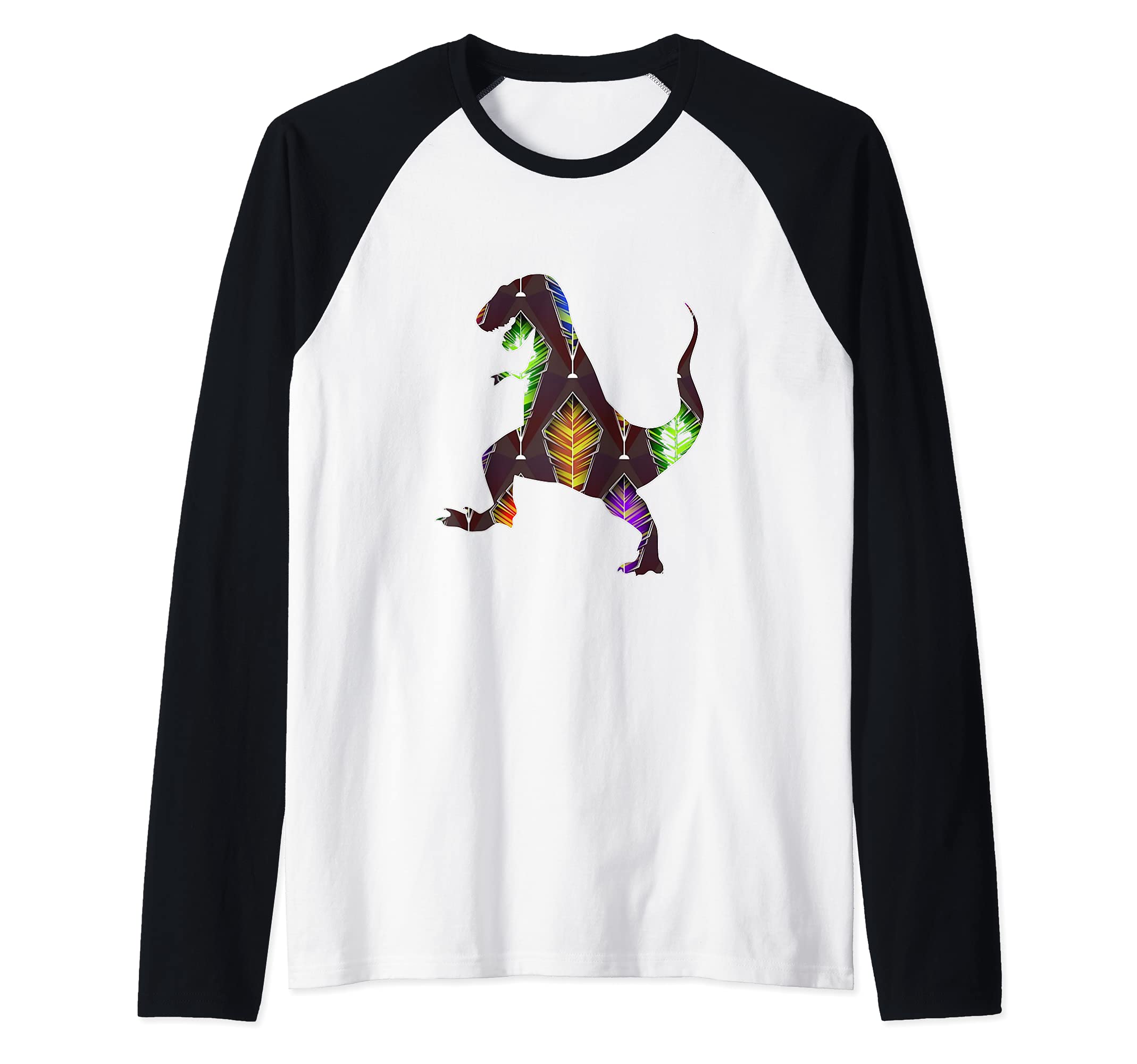 Tyrannosaurus Rex Animal T-Rex Creepy Dinosaur Raglan Baseball Tee