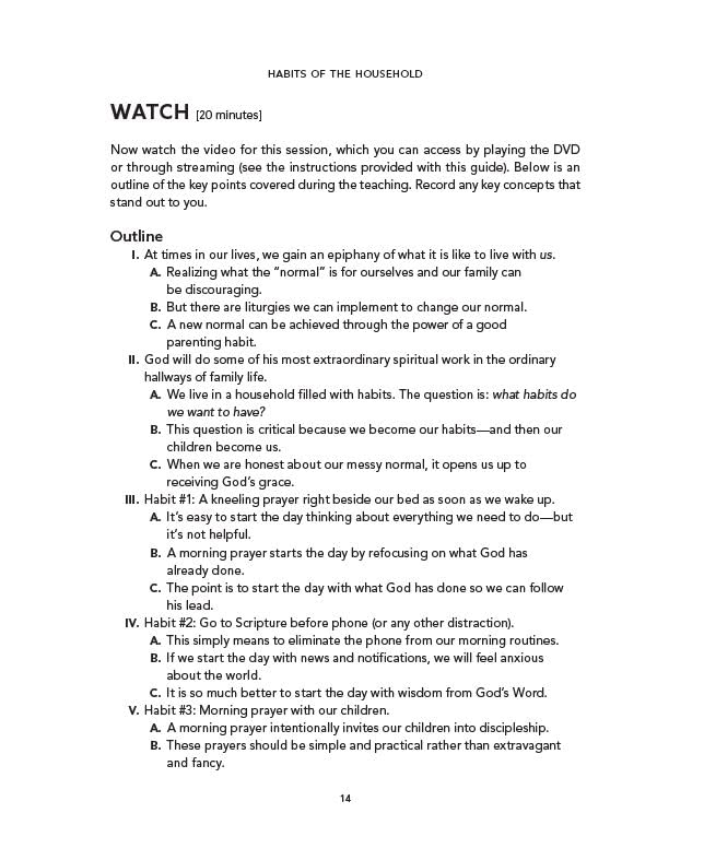 Habits of the Household Bible Study Guide plus Streaming Video: Simple Practices to Help You and Your Family Draw Closer to God