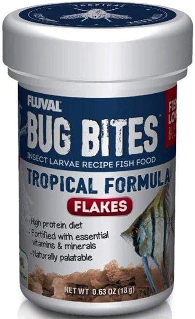 Fluval Bug Bites Tropical Flakes 18g - High Protein Tropical Fish Food