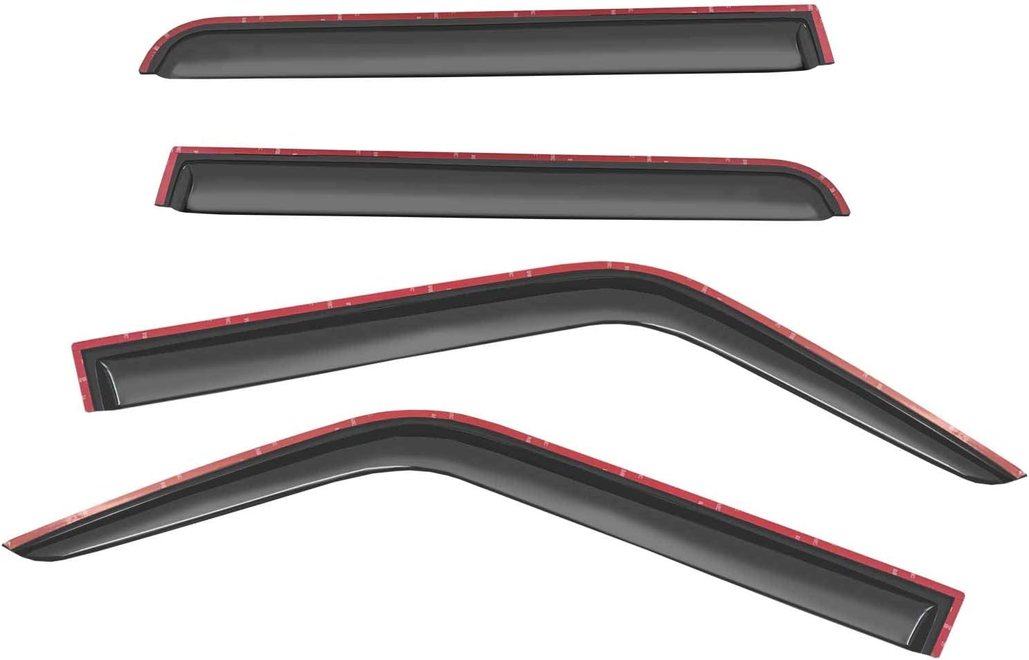 Tape-on Window Visors Sun Rain Guards Vent Deflectors Compatible with 2007-2018 Jeep Patriot