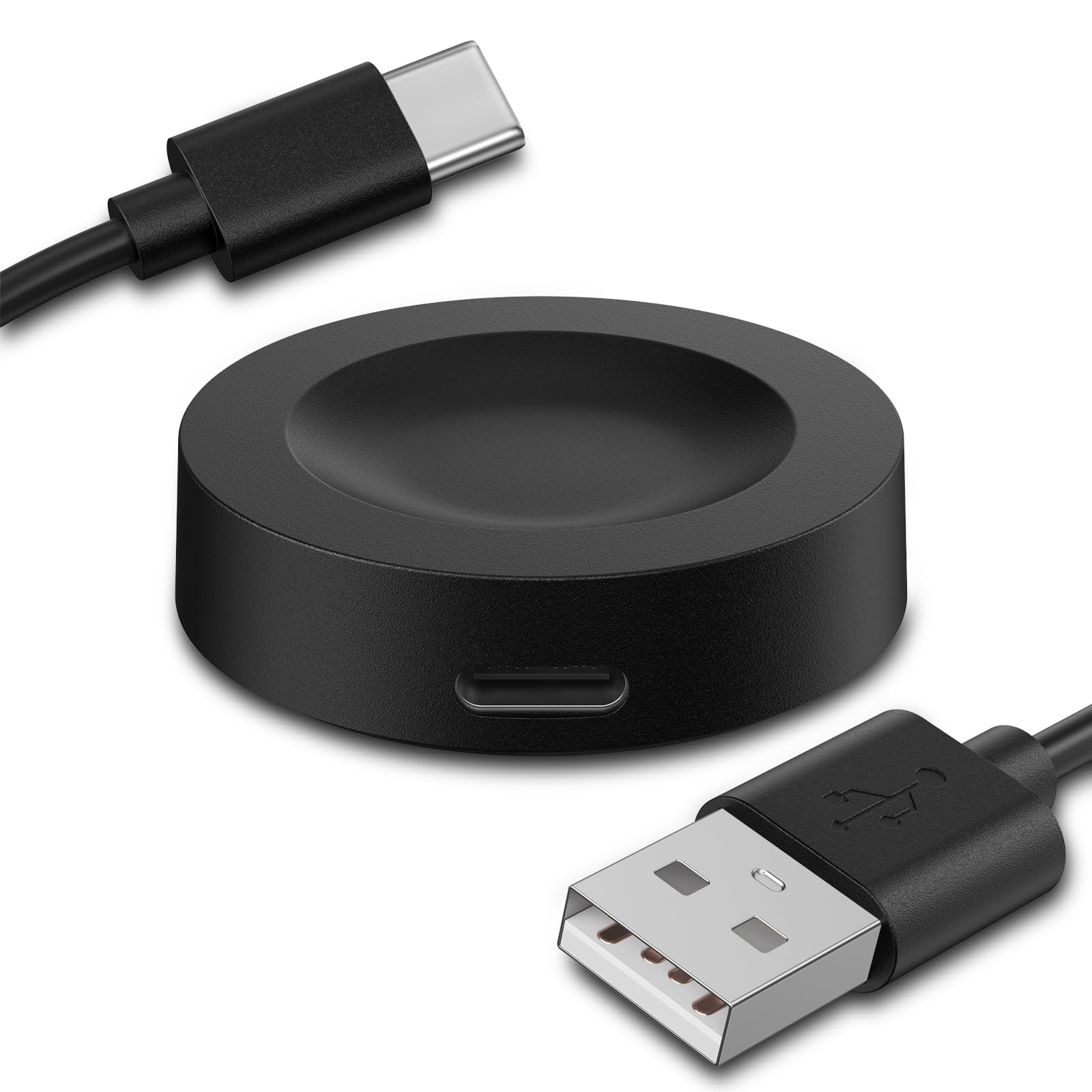 Magnetic Charger Compatible with Huawei Watch GT4/GT3/GT3 Pro/GT3 SE/GT2 Pro/Watch 4/4 Pro/3/3 Pro/Ultimate/GT Runner, Portable Charger Dock with a Separate 80cm Charging Cable Cord(Black)