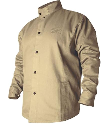 BSX Flame Resistant Cotton Welding Jacket : Amazon.ca: Clothing