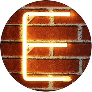 Light Up LED Letter Neon Signs Wall Decor, Neon Light Alphabet Marquee Letter Light Bedroom Decor for Teen Girls Christmas Decor-Letter E(Warm White)