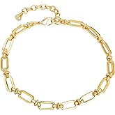 ORICHORE 18K Gold-Plated Dumbbell Clasp Women's Bracelet | Fashionable Women's Gold Chain Bracelet