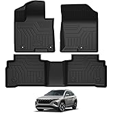 Falafa Floor Mats for 2022-2025 Hyundai Tucson (Not for Hybrid & PHEV), All Weather TPE Heavy Duty Floor Liners, 1st & 2nd Row for Hyundai Tucson Car Mats Accessories