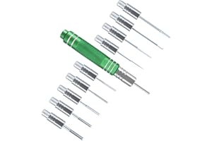 DINYO Upgraded Pin Extractor Tools with 10pcs Replacement Tips-Terminal Pin Removal Tool Kit Automotive/Computer Repair Pin Release Tools for AMP Delphi Molex Bosch Connector Etc.