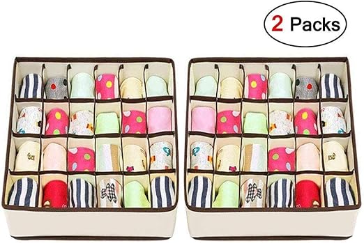 Amazon Com Joyoldelf Sock Drawer Organizer Divider 2 Packs
